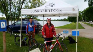 Bike To Work Day pit stop, manned by the Junkyard Dogs bike club!