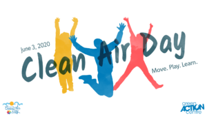 Clean Air Day - three kids jumping