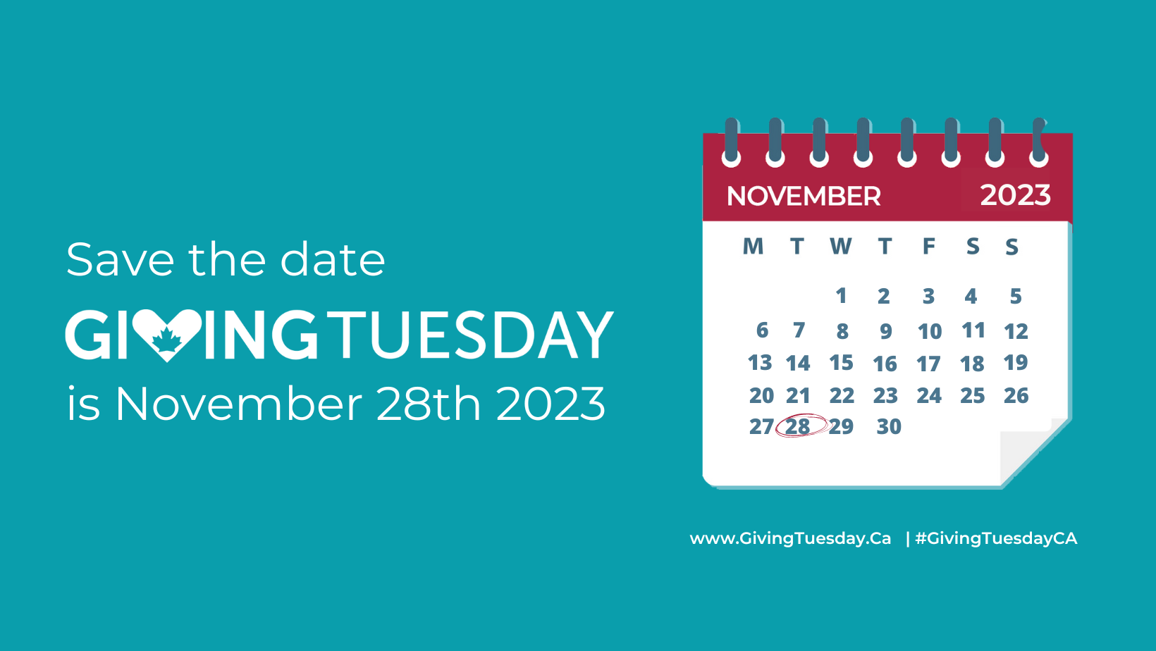 Save the date Giving Tuesday is November 28, 2023