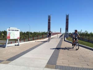 Pioneer's Pass on Chief Peguis Trail cyclists
