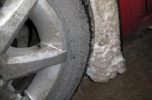 ecoDriving - Wheel well filled with snow